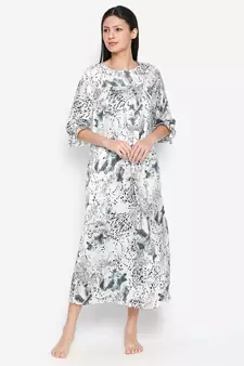 White printed POLYESTER Dress