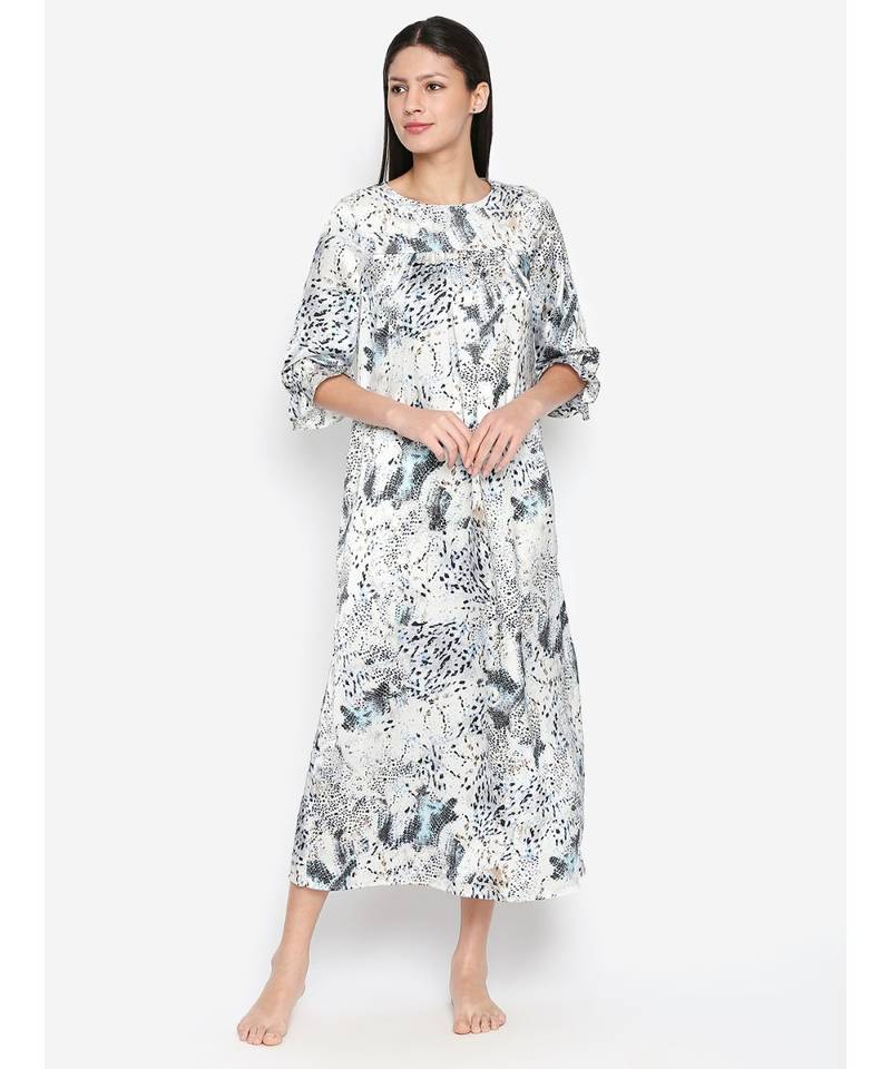 White printed POLYESTER Dress