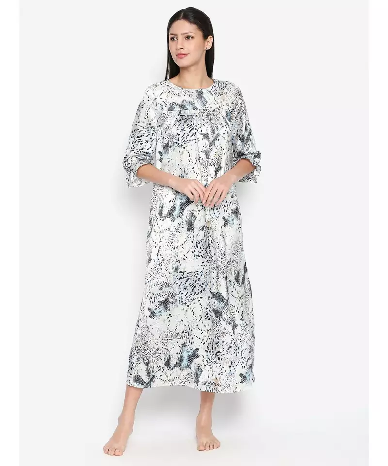 White printed POLYESTER Dress