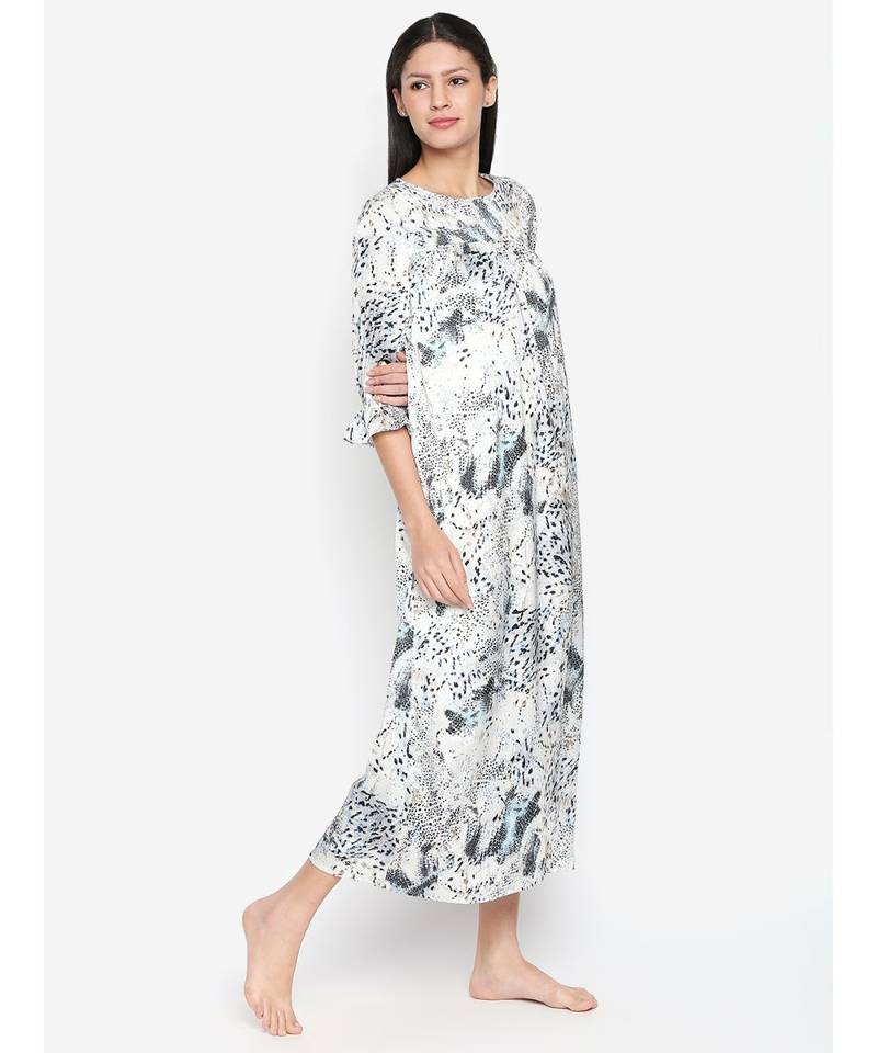 White printed POLYESTER Dress
