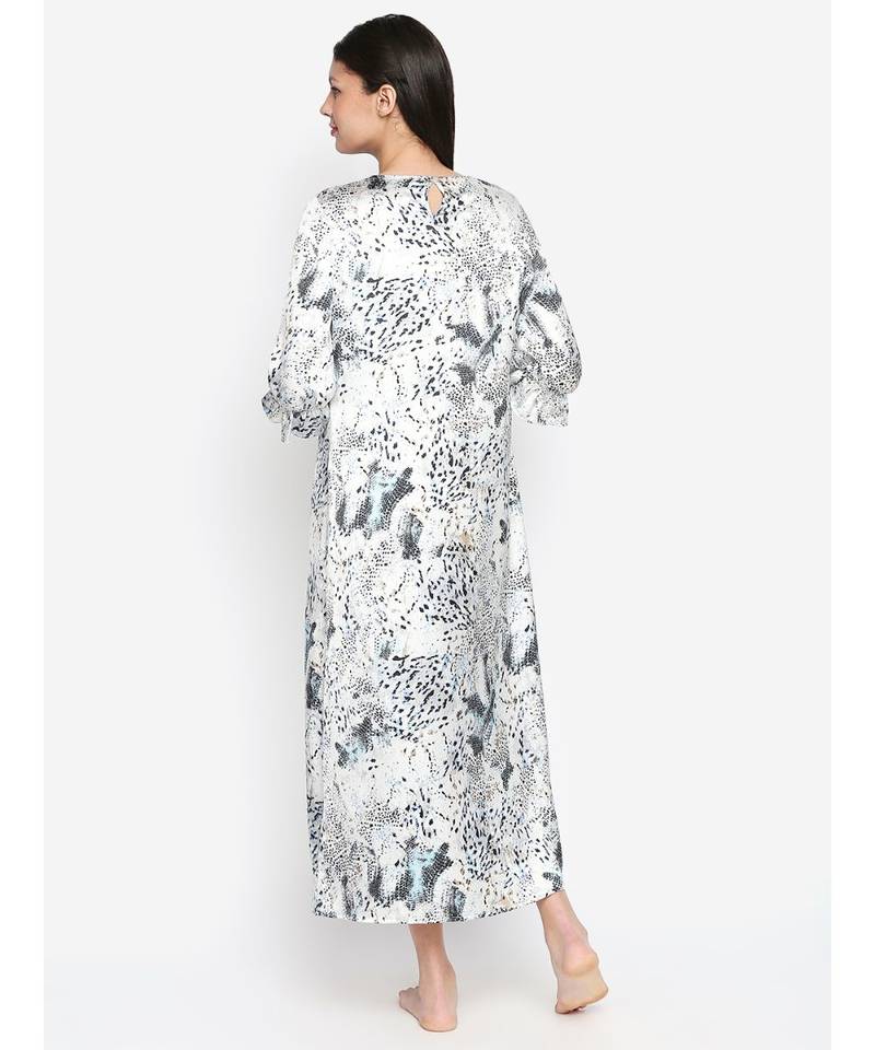 White printed POLYESTER Dress