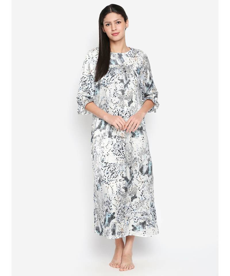White printed POLYESTER Dress