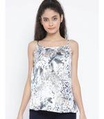 White plain Polyester Top