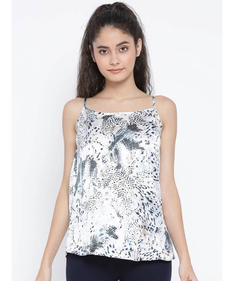 White plain Polyester Top