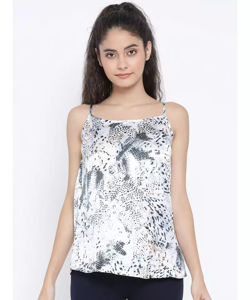 White plain Polyester Top