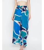 Blue printed Cotton Pant