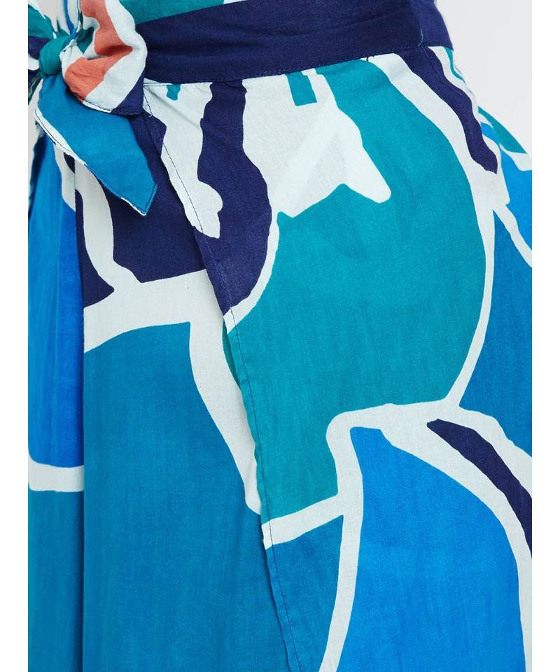 Blue printed Cotton Pant