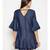 blue plain Cotton Dress