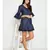blue plain Cotton Dress
