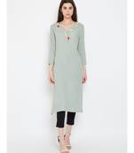 Grey plain Viscose Tunic