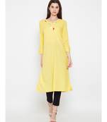 Yellow plain Viscose Tunic