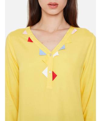 Yellow plain Viscose Tunic 5
