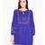 Purple plain Polyester Dress