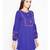 Purple plain Polyester Dress