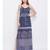 blue printed Polyester Dress