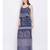 blue printed Polyester Dress