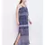 blue printed Polyester Dress