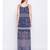 blue printed Polyester Dress