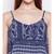 blue printed Polyester Dress