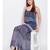 blue printed Polyester Dress
