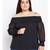 Black plain POLYESTER Top
