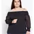 Black plain POLYESTER Top