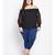 Black plain POLYESTER Top
