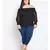Black plain POLYESTER Top