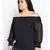 Black plain POLYESTER Top