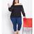 Black plain POLYESTER Top