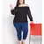 Black plain POLYESTER Top