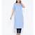 Blue plain Viscose Tunic