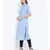 Blue plain Viscose Tunic