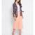 Peach plain Polyester Culottes