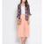Peach plain Polyester Culottes