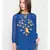 Teal plain POLYESTER Top