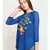 Teal plain POLYESTER Top