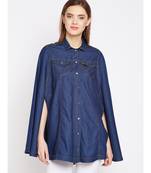 blue plain Cotton SHIRT