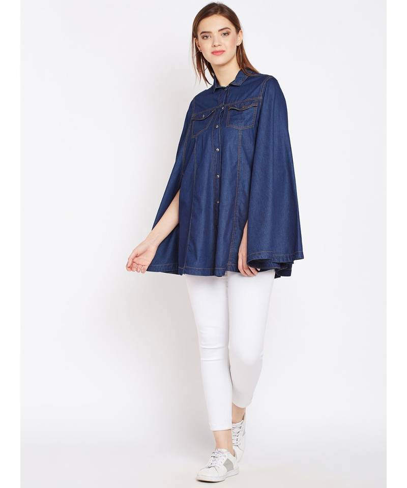 blue plain Cotton SHIRT