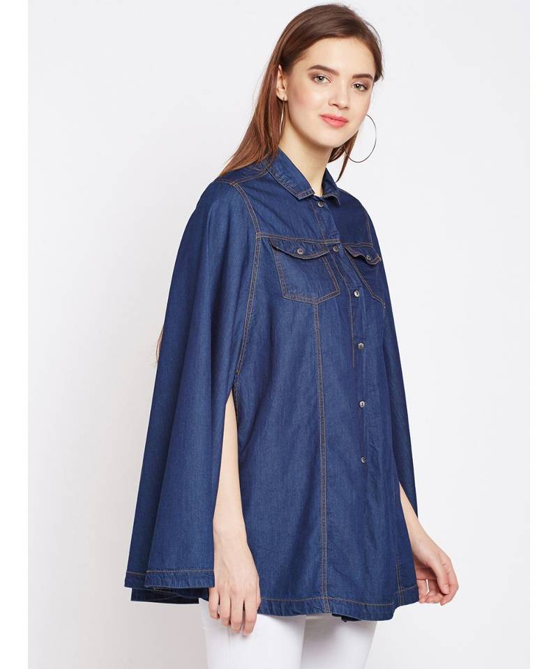 blue plain Cotton SHIRT