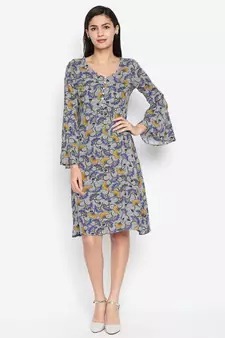 Multicolor printed Viscose Dress