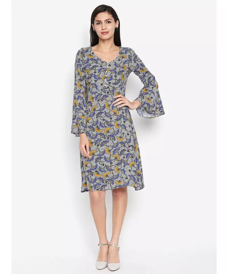 Multicolor printed Viscose Dress