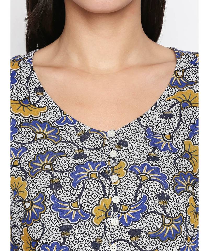 Multicolor printed Viscose Dress