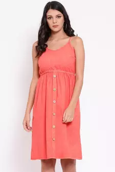 Multicolor plain Cotton Dress