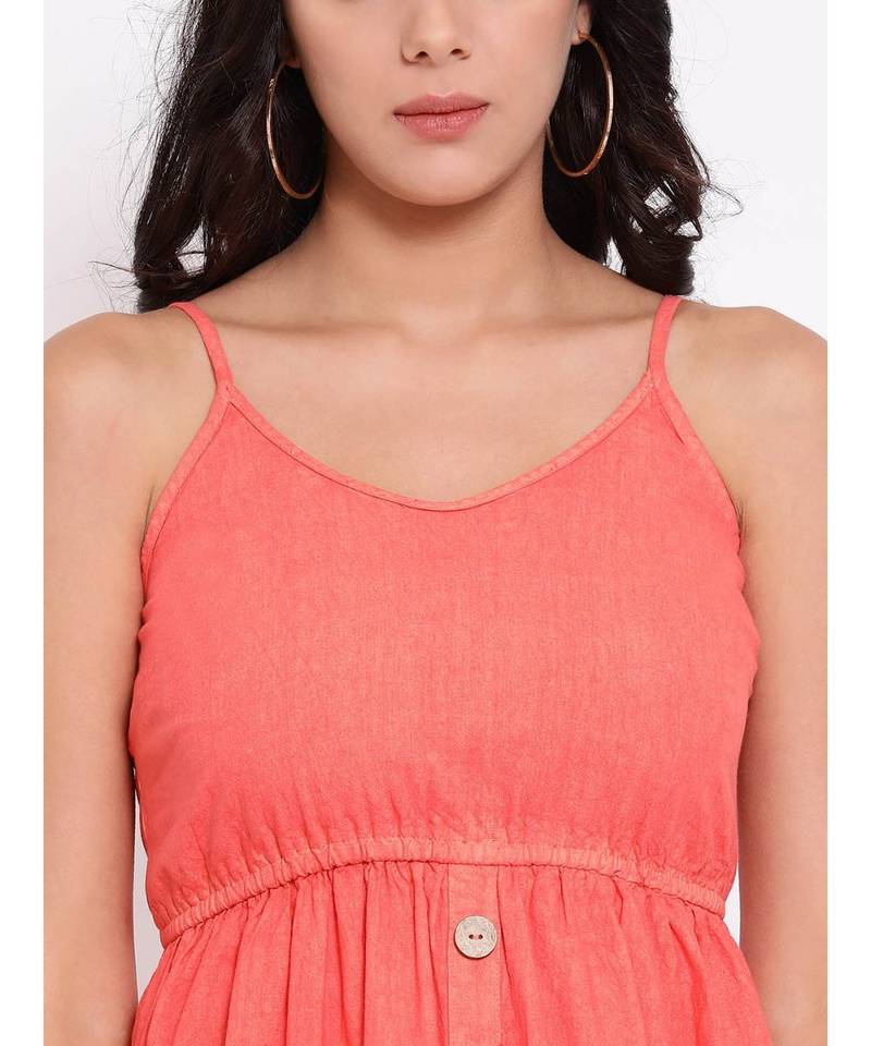 Multicolor plain Cotton Dress