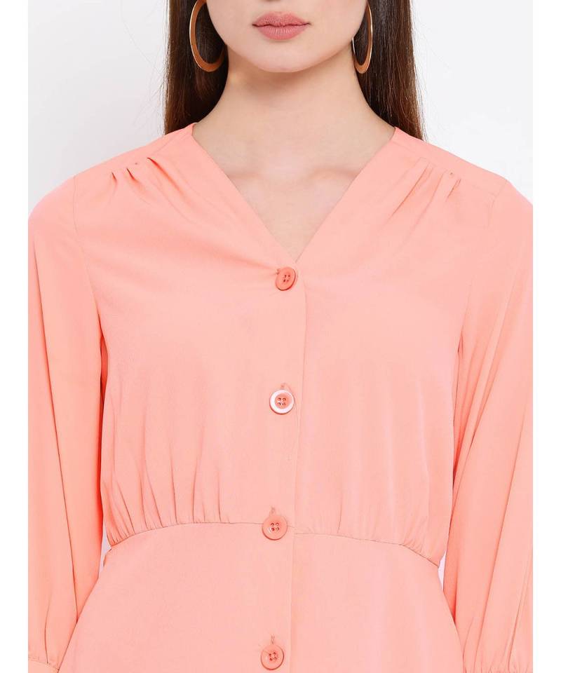 Multicolor plain Polyester Dress