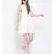 White plain Cotton Playsuit