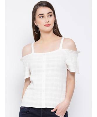 White plain Cotton Top 1
