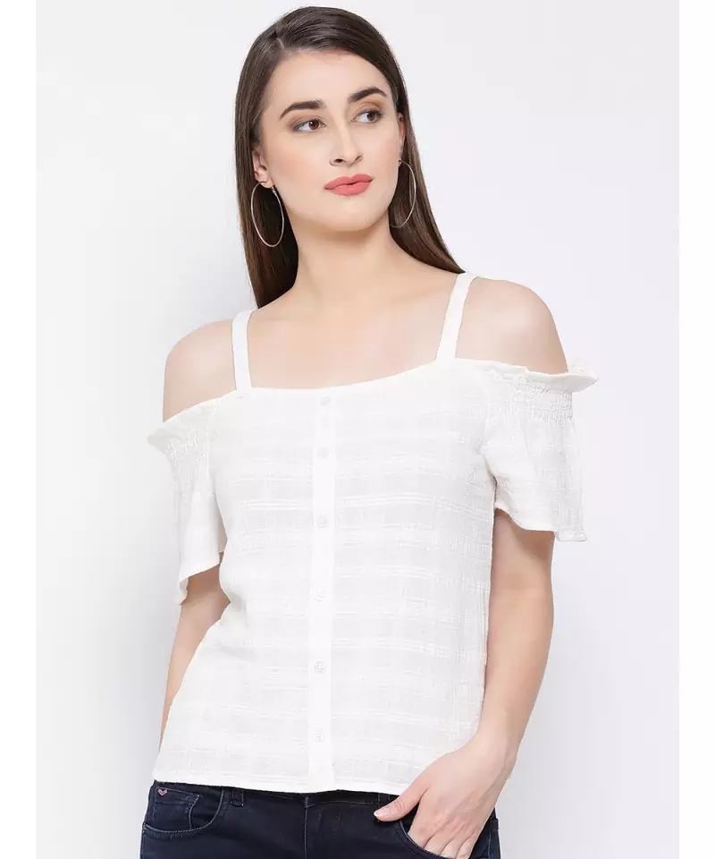 White plain Cotton Top