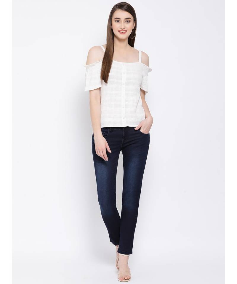 White plain Cotton Top